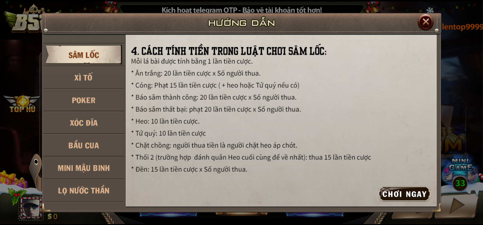 Sâm Lốc - Một trò chơi bài hoàn hảo dành cho tất cả các game thủ