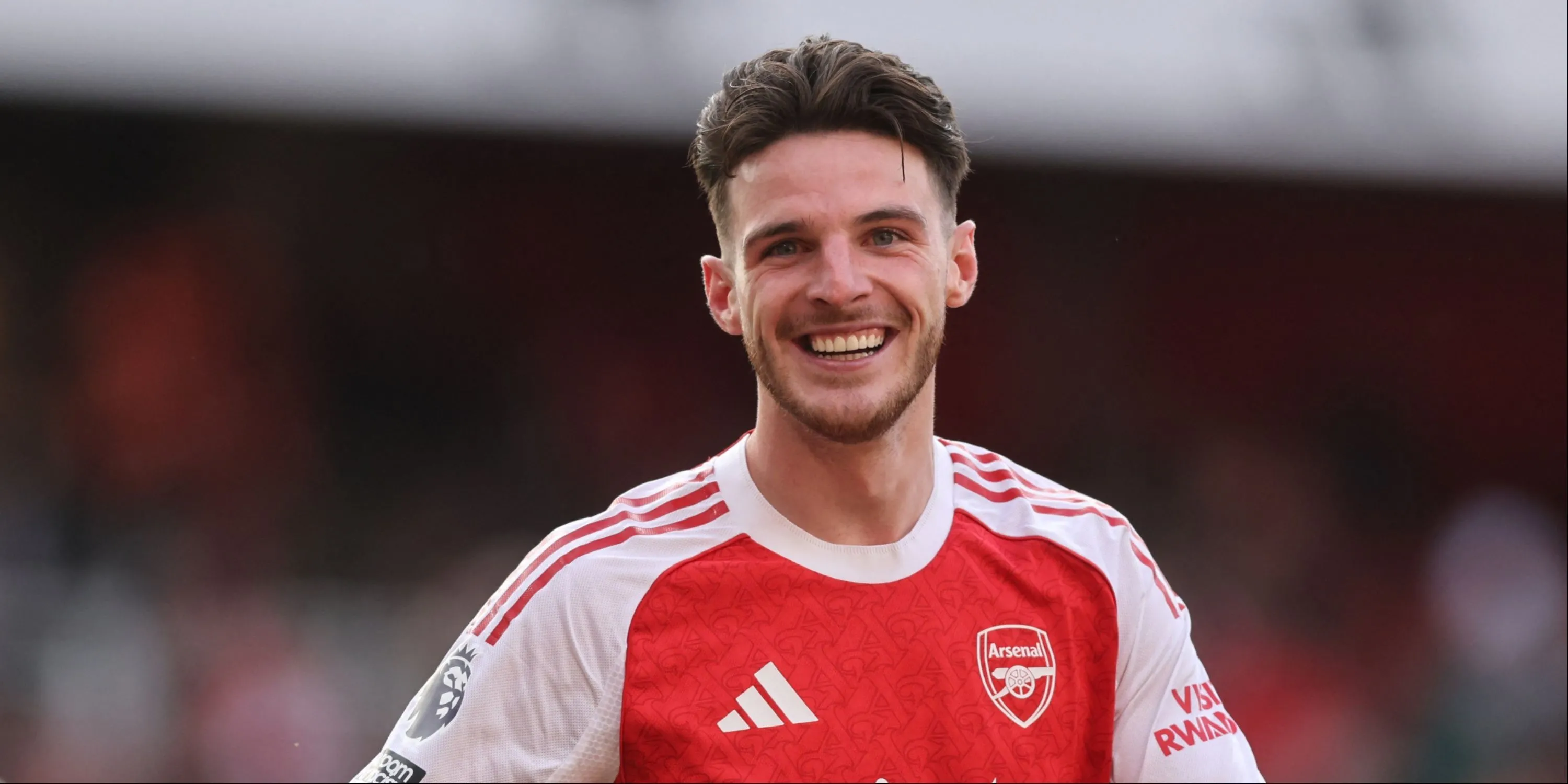 Declan Rice ăn mừng bàn thắng cho Arsenal