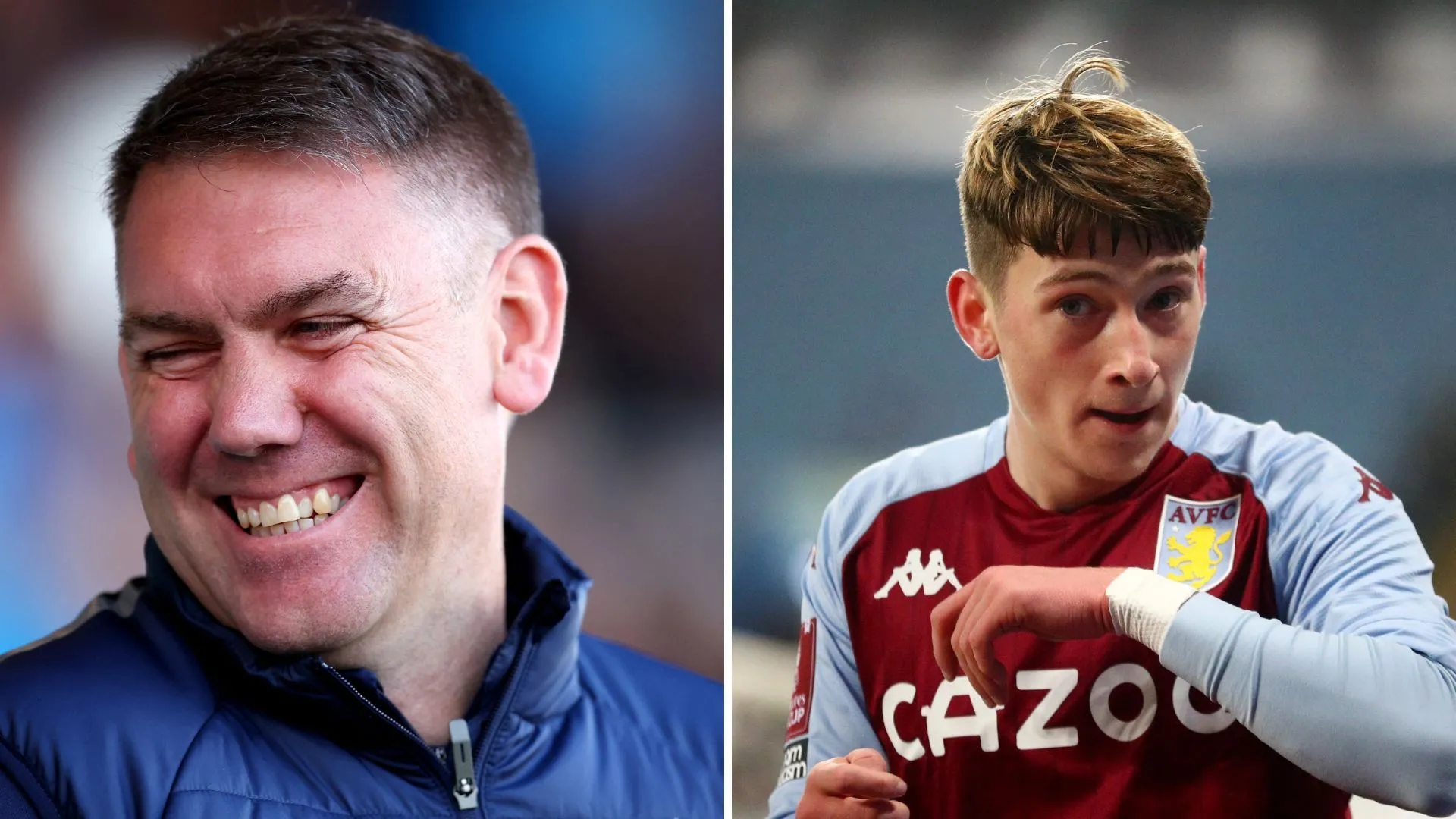HLV Dave Challinor và tiền đạo Louie Barry (cũ) của Stockport County