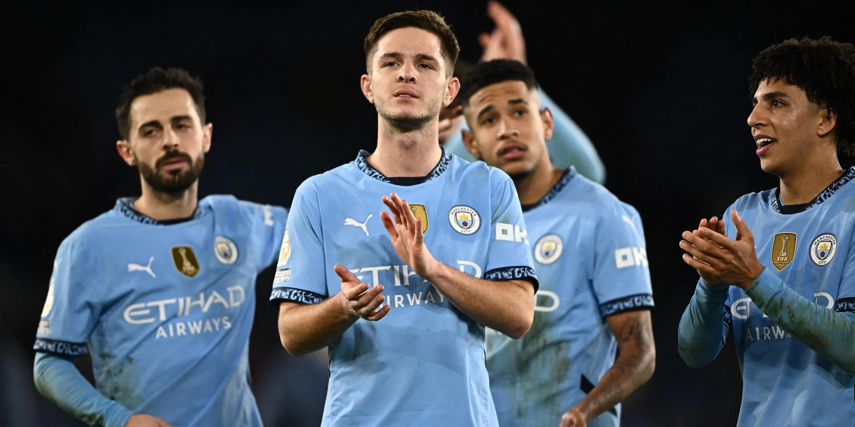 James McAtee ăn mừng bàn thắng trong màu áo Man City, mục tiêu chuyển nhượng tiềm năng của Tottenham