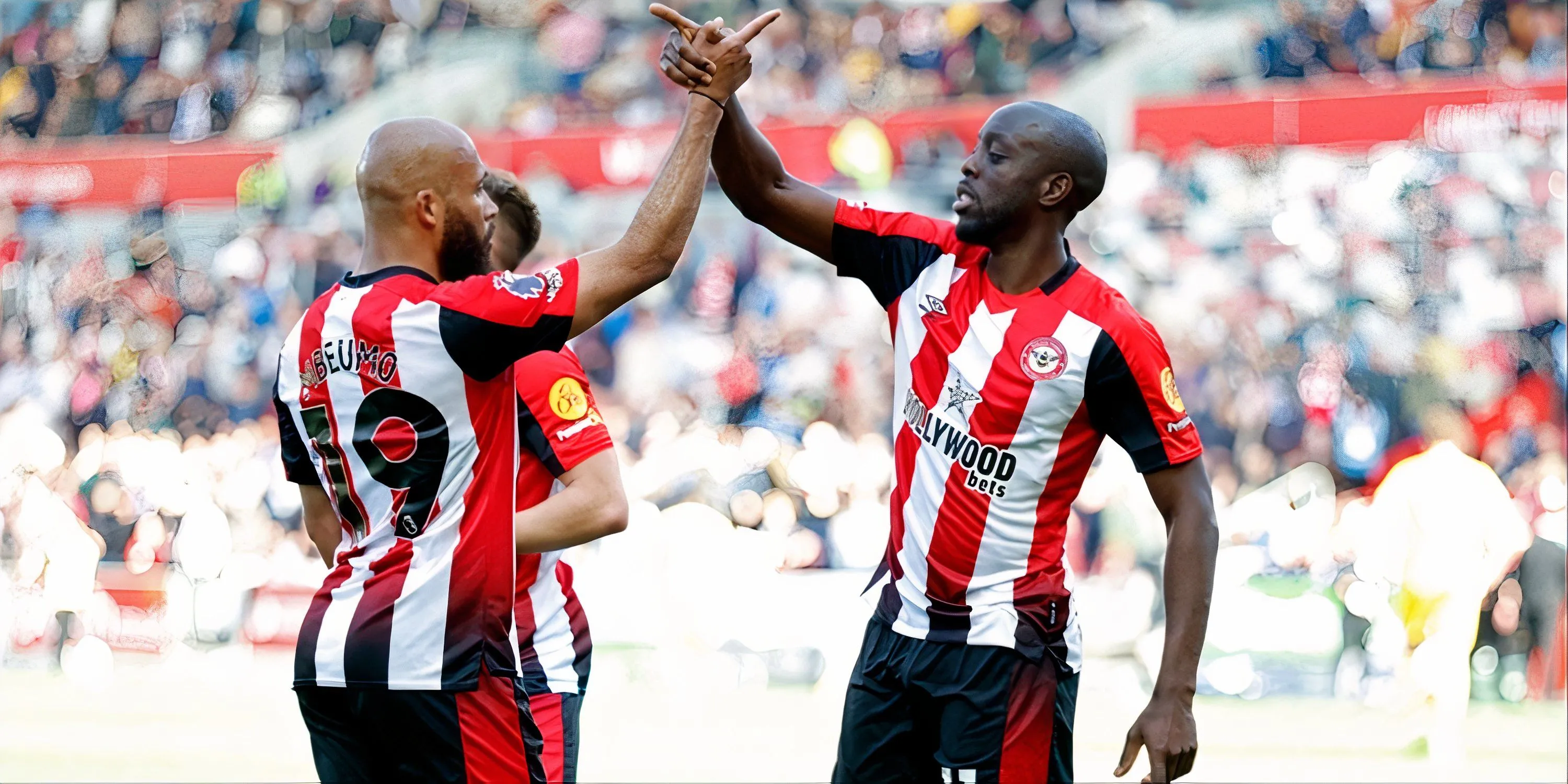 Bryan Mbeumo và Yoanne Wissa của Brentford, Mbeumo là mục tiêu chuyển nhượng của Manchester United