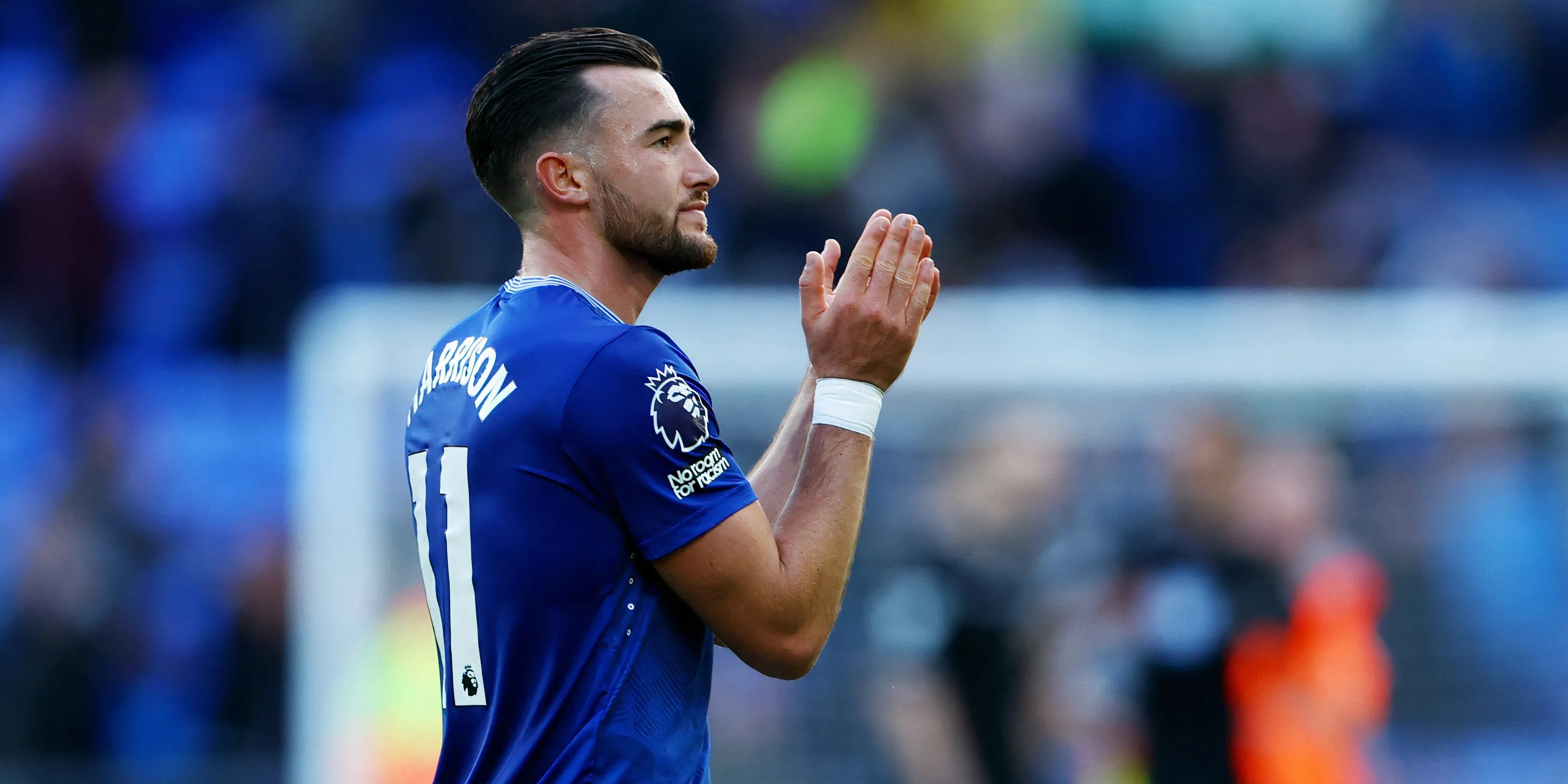 Jack Harrison thi đấu cho Everton với phong độ dưới kỳ vọng