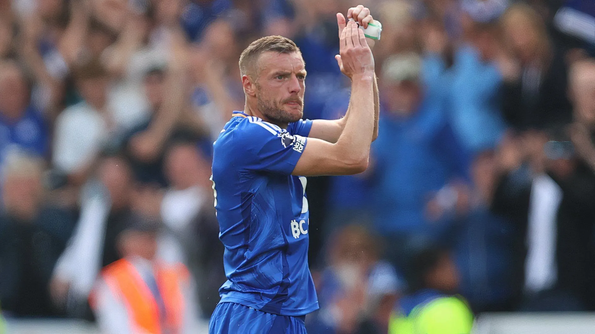 Tiền đạo kỳ cựu Jamie Vardy trong màu áo Leicester City